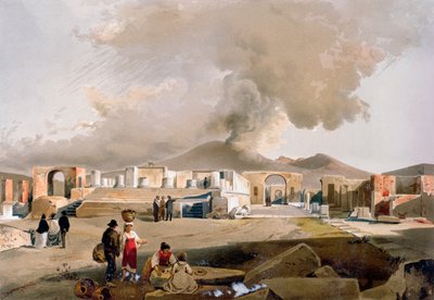 The Temple of Jupiter and the Forum at Pompeii by Giacinto Gigante